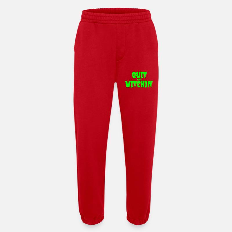 Spooky Green Witching Quit Design - Heavyweight Jogging Pants - made by SPREAD  - red
