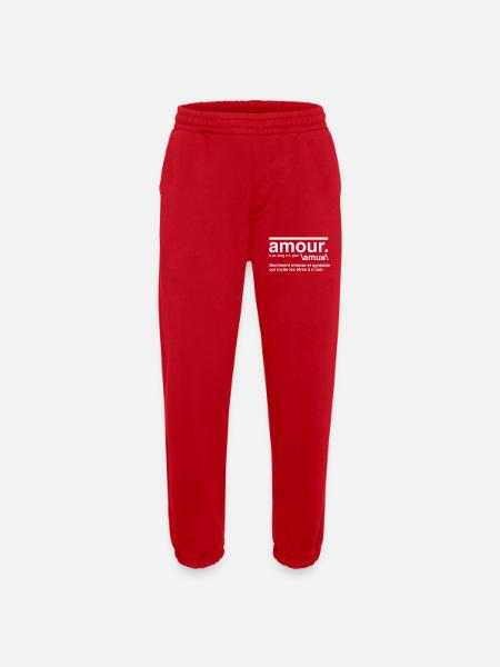 Love Definition Dictionary Style - Heavyweight Jogging Pants - made by SPREAD  - red