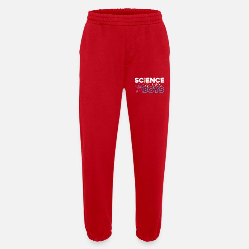 Science is for Boys - Heavyweight Jogging Pants - made by SPREAD - red