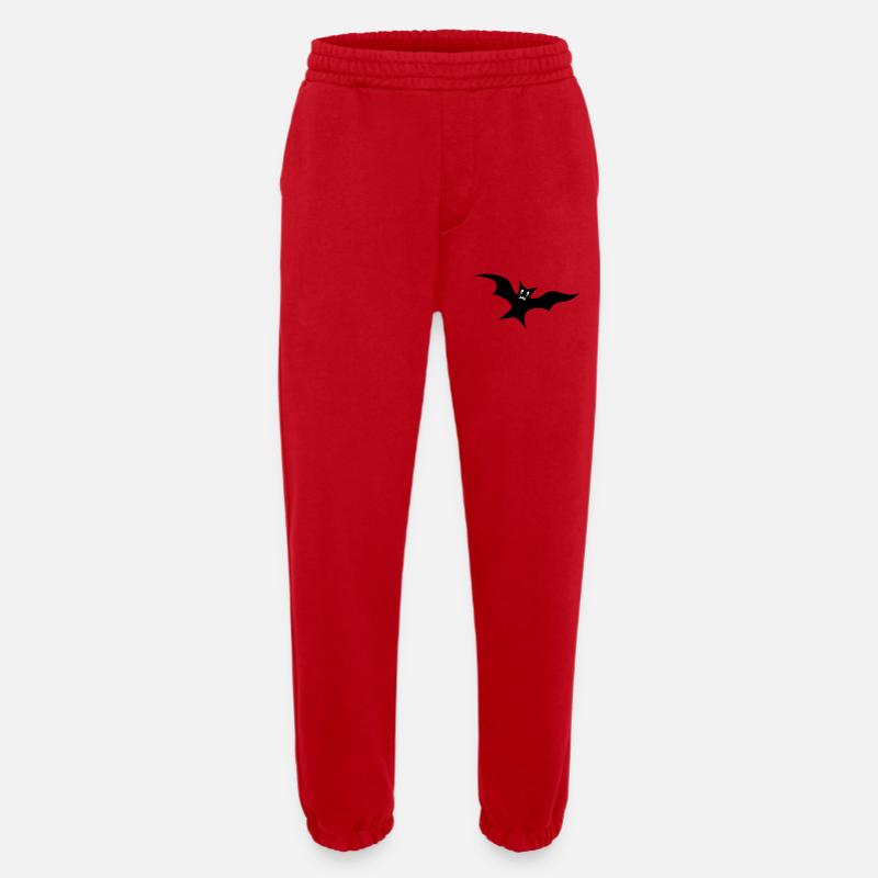 Bat - Heavyweight Jogging Pants - made by SPREAD  - red