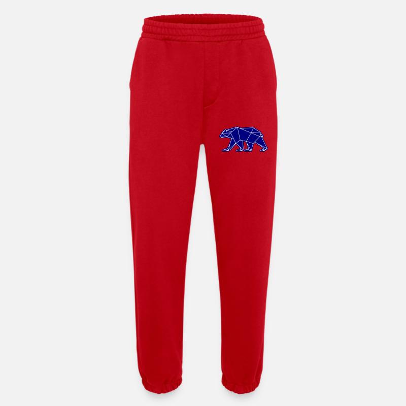 Eisbär Polar Bär Polygon Symbol - Heavyweight Jogginghose - made by SPREAD  - Rot