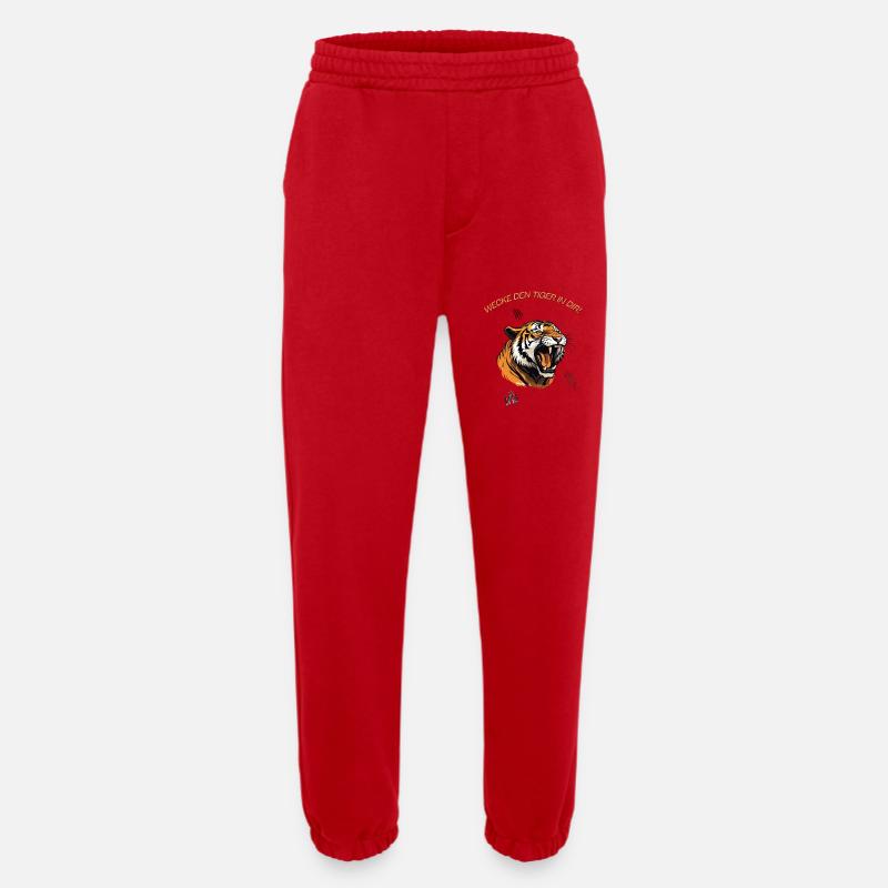 Wecke den Tiger in dir! - Heavyweight Jogginghose - made by SPREAD - Rot