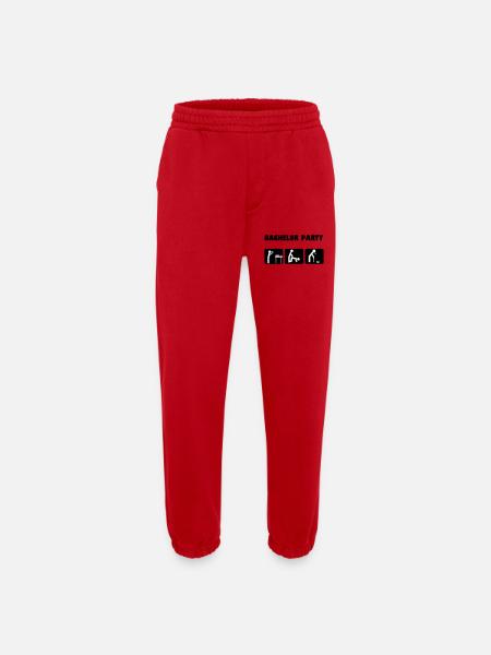 Bachelor celebration - Heavyweight Jogging Pants - made by SPREAD - red