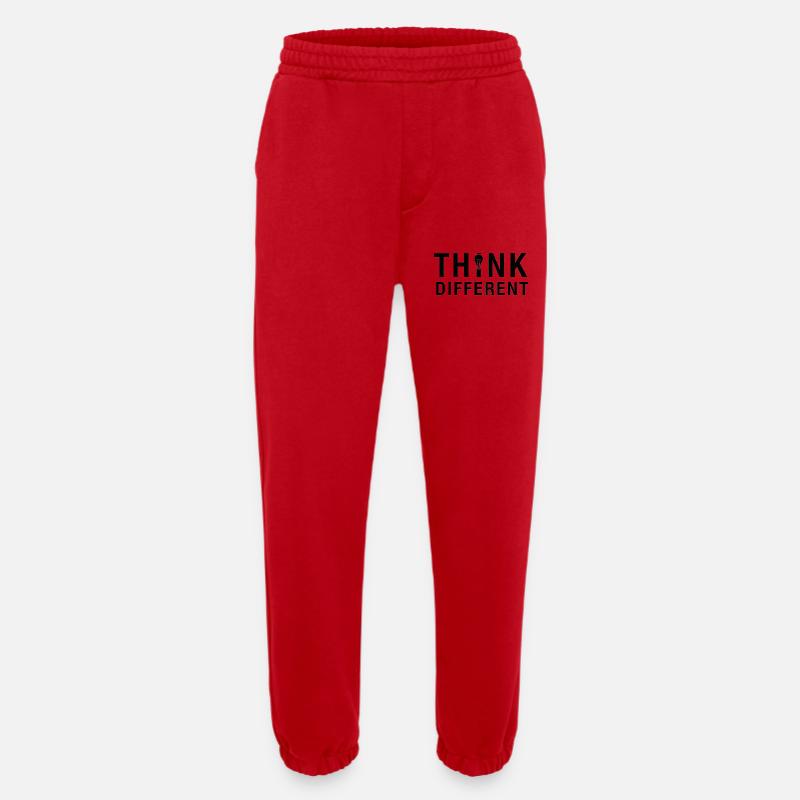 Creative Think Different Lightbulb Design - Heavyweight Jogging Pants - made by SPREAD  - red