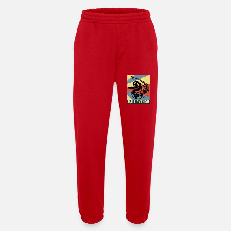 Python - Pantalon de jogging bio épais fabriqué en UE - rouge