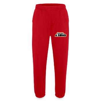 Calm Like Bomb Paradox Ironie Humor Explosiv Witz - Heavyweight Jogginghose - made by SPREAD  - Rot - Vorne