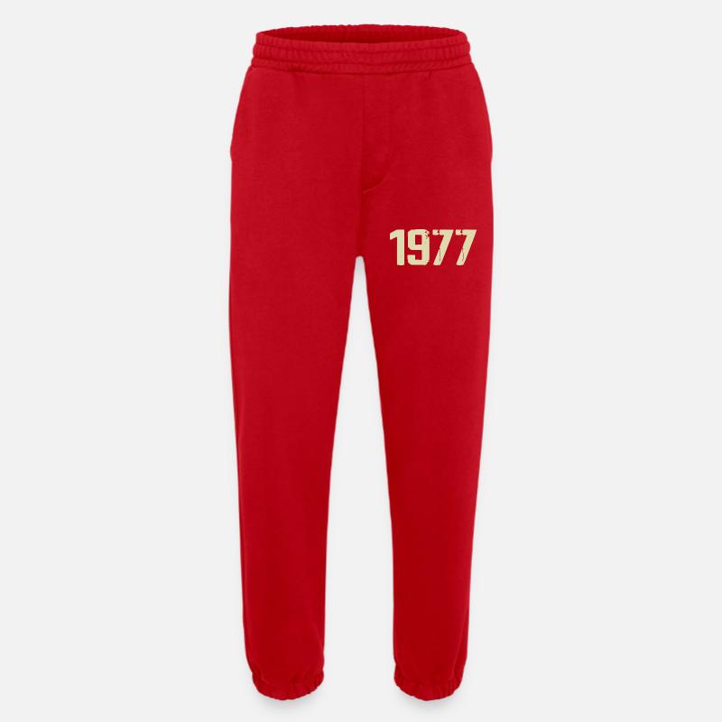Jubilee 1977 - Heavyweight Jogging Pants - made by SPREAD  - red