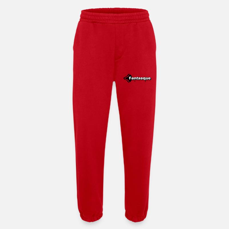 Verspieltes Schwarz-Weiß - Heavyweight Jogginghose - made by SPREAD - Rot