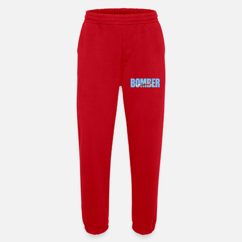 Bomber Su-24 - Heavyweight Jogging Pants - made by SPREAD  - red