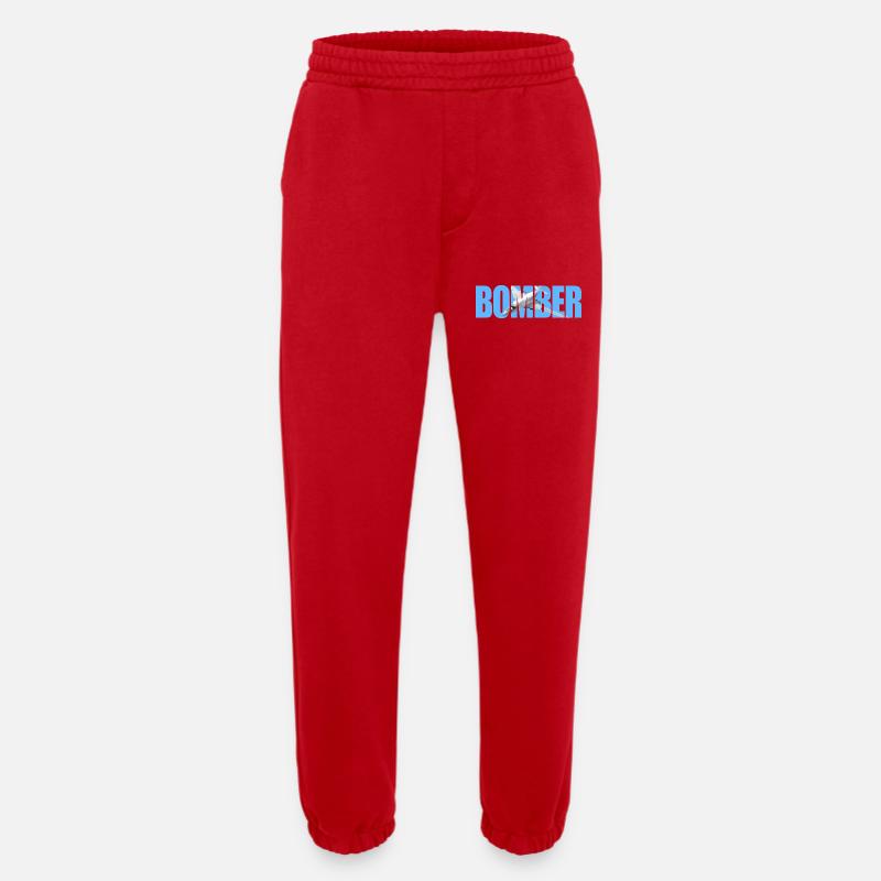 Blouson aviateur Tu-160 - Pantalon de jogging bio épais fabriqué en UE - rouge