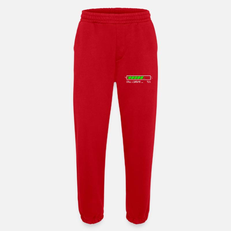 Still Loading – Patience Gamer - BLC - Pantalon de jogging bio épais fabriqué en UE - rouge