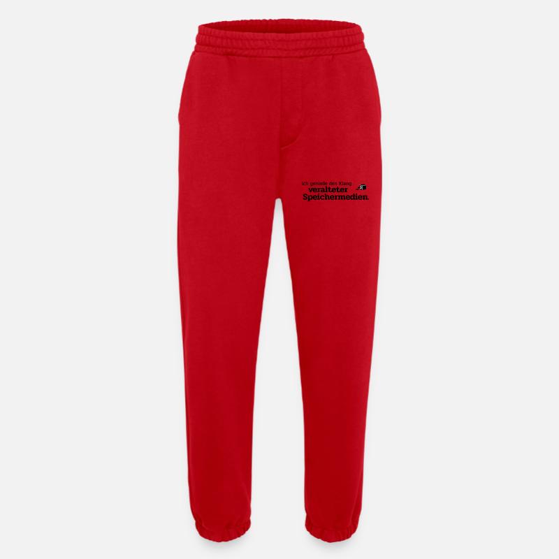 Outdated storage media - Heavyweight Jogging Pants - made by SPREAD  - red