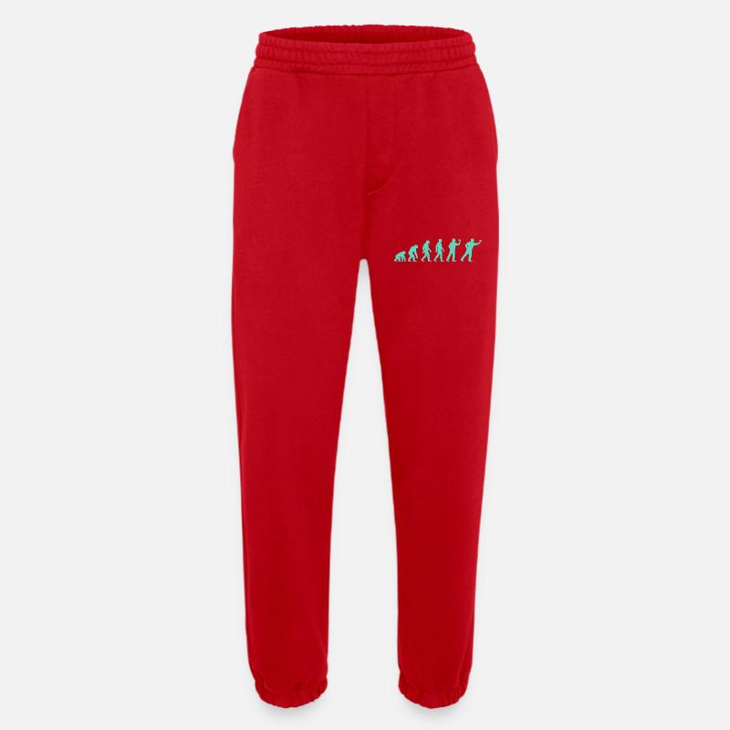 Advanced evolutionary silhouette - Heavyweight Jogging Pants - made by SPREAD  - red