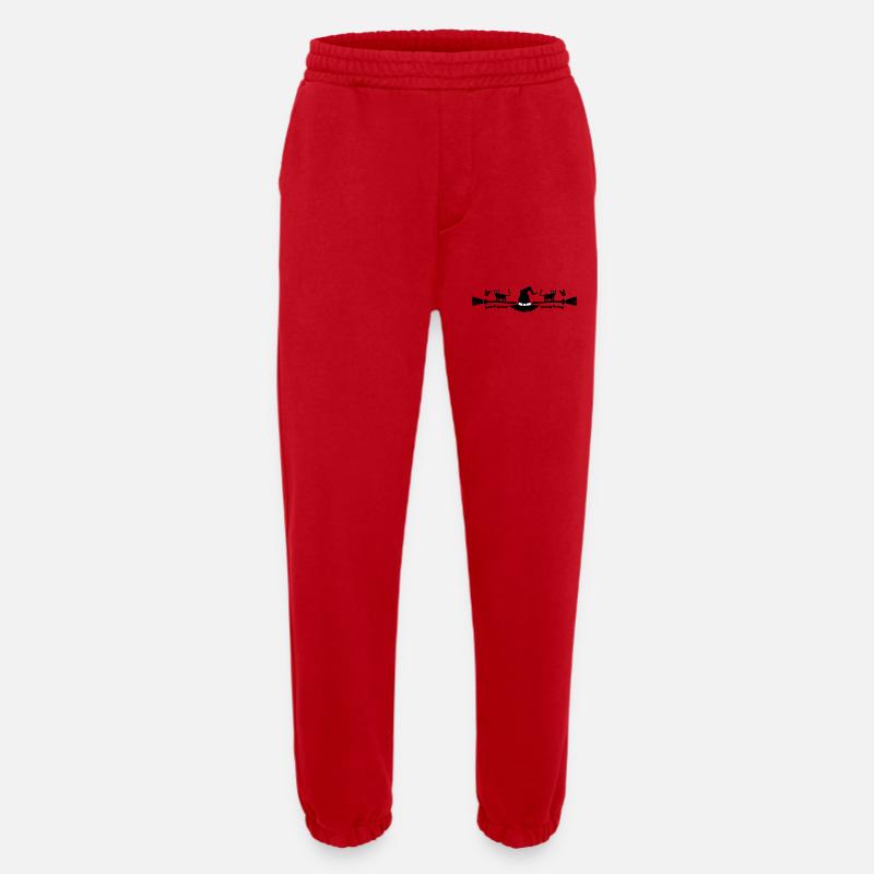 Halloween Katzen und Hexenhut - Heavyweight Jogginghose - made by SPREAD  - Rot
