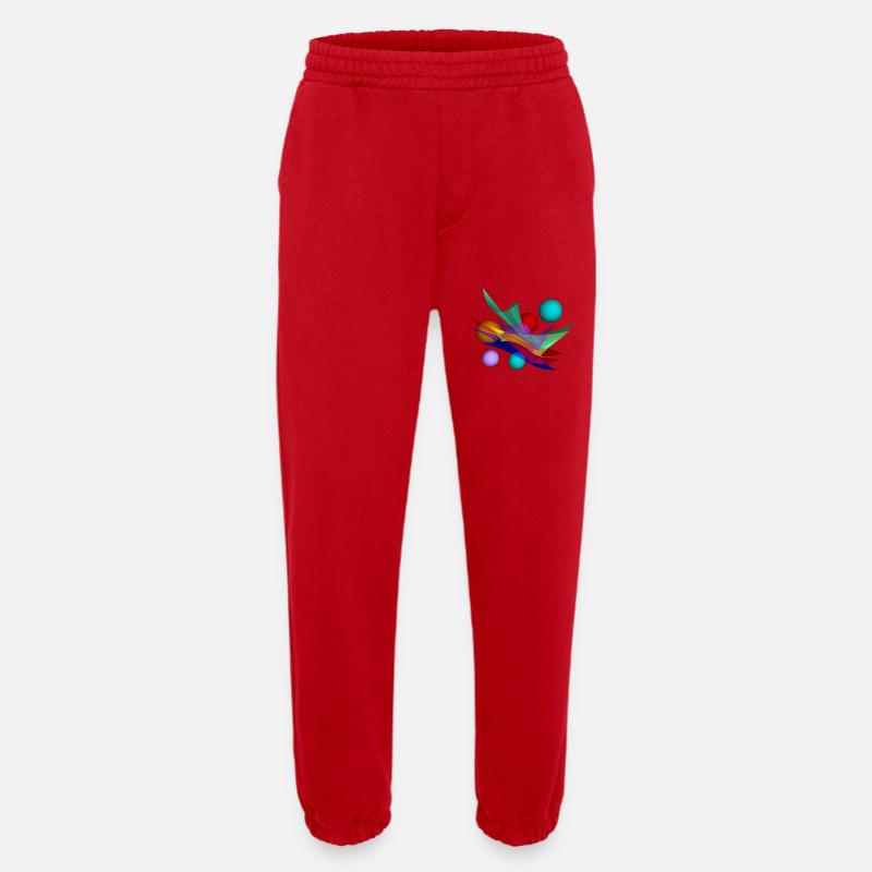 Design mit bicubic waves - Heavyweight Jogginghose - made by SPREAD  - Rot