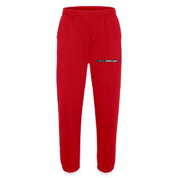 Rendre le racisme faux - Pantalon de jogging bio épais fabriqué en UE - rouge - Devant
