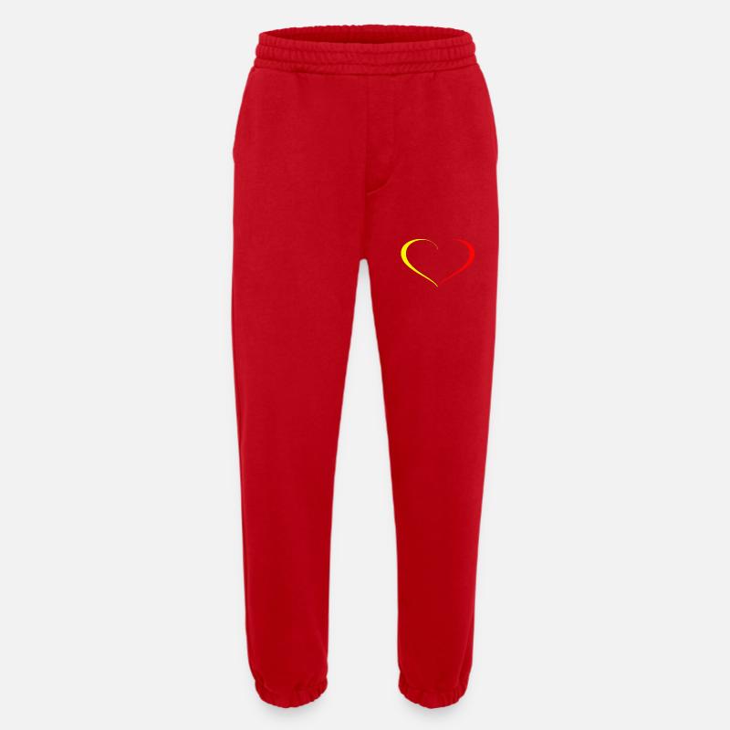 Herz Gelb Rot - Heavyweight Jogginghose - made by SPREAD  - Rot