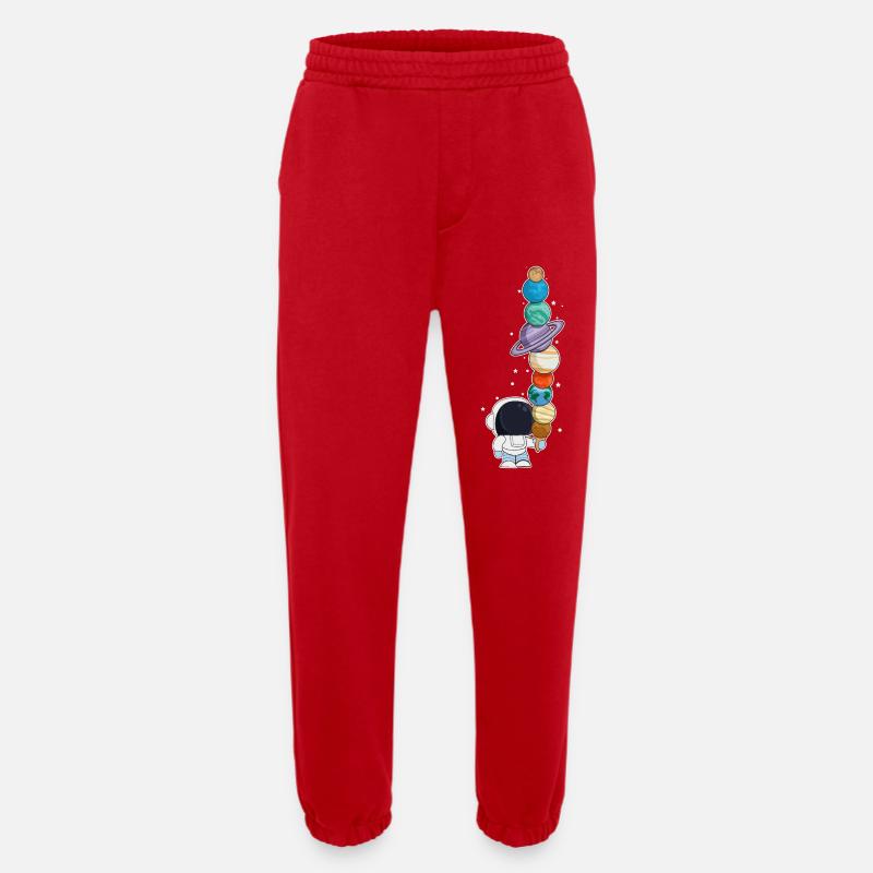 Astronaut mit Eis - Heavyweight Jogginghose - made by SPREAD - Rot