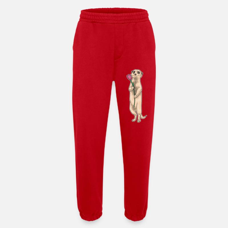 Erdmännchen Tulpe - Heavyweight Jogginghose - made by SPREAD  - Rot