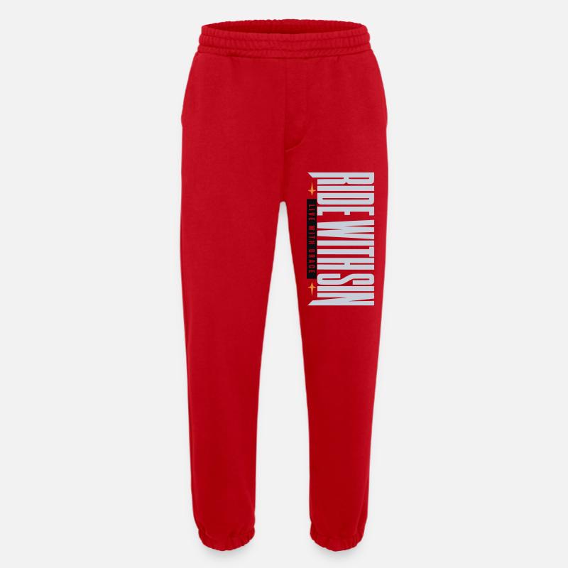 Sinners Live With Grace - Heavyweight Jogginghose - made by SPREAD - Rot