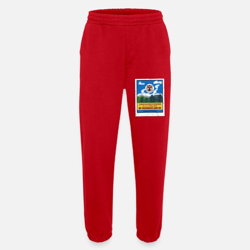 Firecracker Ham - Heavyweight Jogging Pants - made by SPREAD  - red