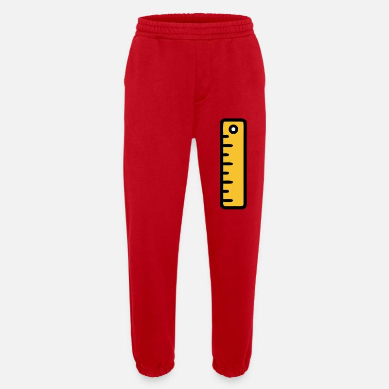 Bureau de l’outil de règle d’échelle - Pantalon de jogging bio épais fabriqué en UE - rouge