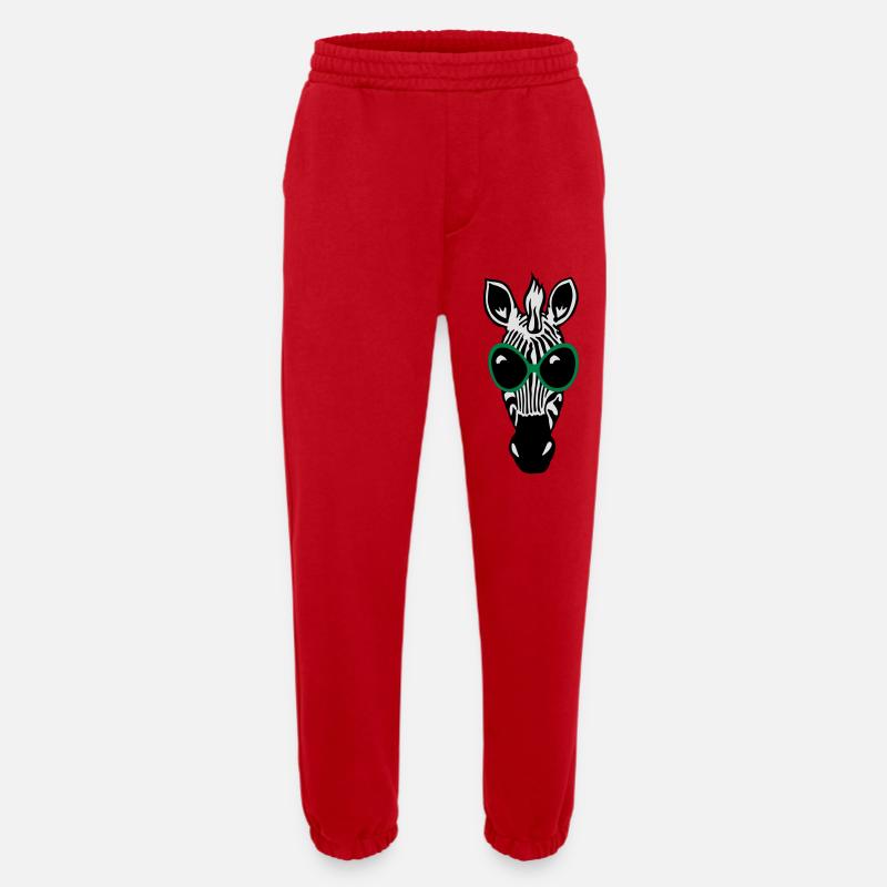 Zebra mit Sonnenbrille - Heavyweight Jogginghose - made by SPREAD  - Rot