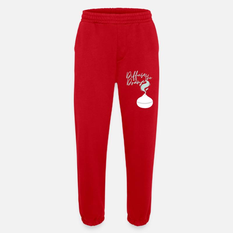 Diffuser le drame - Pantalon de jogging bio épais fabriqué en UE - rouge