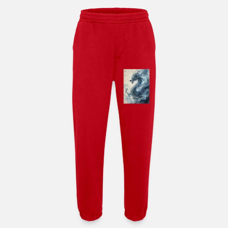 Die Sternennacht: Blauer Drache – Aether - Heavyweight Jogginghose - made by SPREAD  - Rot