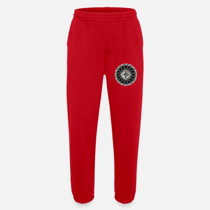 Wind Rose - Heavyweight Jogging Pants - made by SPREAD  - red