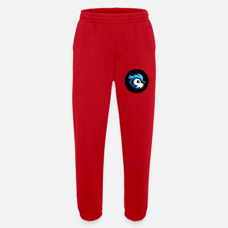 Comic Bird - Heavyweight Jogging Pants - made by SPREAD  - red