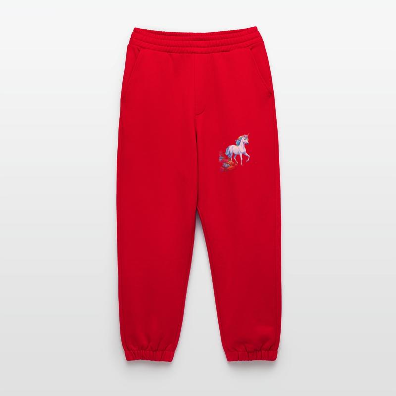 Anmutiges Einhorn mit Regenbogenmähne im Blütenmee Heavyweight Jogginghose - made by SPREAD 
