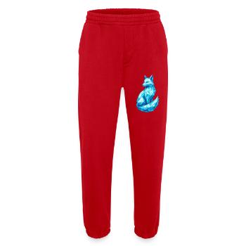 Renard en diamant - Design animalier à l’aspect pierre précieuse - Pantalon de jogging bio épais fabriqué en UE - rouge - Devant