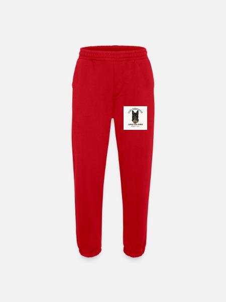 Stay Pawsitive Dog Coffee Motif - Heavyweight Jogging Pants - made by SPREAD - red