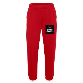 Couronne de la crédibilité de rue - Pantalon de jogging bio épais fabriqué en UE - rouge - Devant