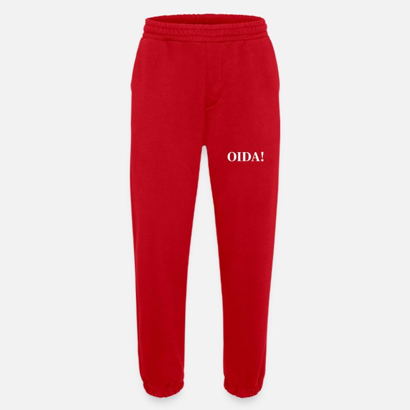 OIDA! Contrast statement - Heavyweight Jogging Pants - made by SPREAD  - red