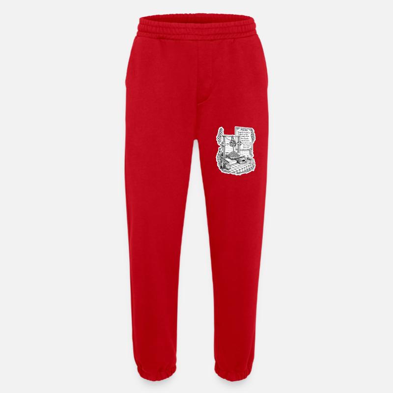 Spaghetti 3D Printer - Heavyweight Jogging Pants - made by SPREAD  - red