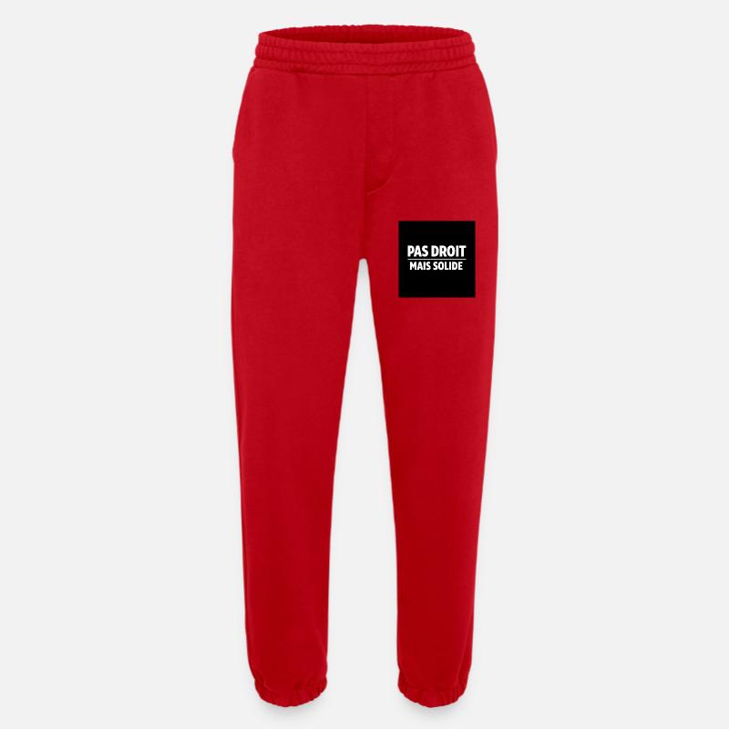 Not straight but solid - Heavyweight Jogging Pants - made by SPREAD  - red