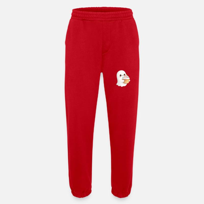 Sweet Ghost Cupcake confetti cake - Heavyweight Jogging Pants - made by SPREAD - red