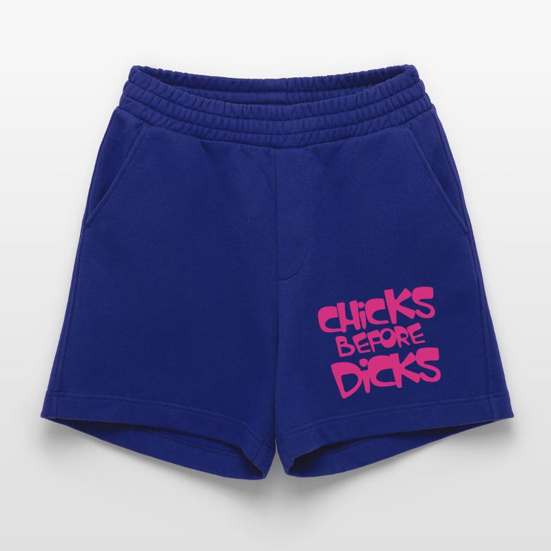 chicks before dicks Heavyweight Shorts - made by SPREAD 