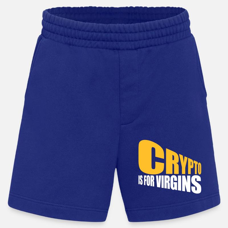 crypto is for virgins - Heavyweight Shorts - made by SPREAD  - Iconic Blue