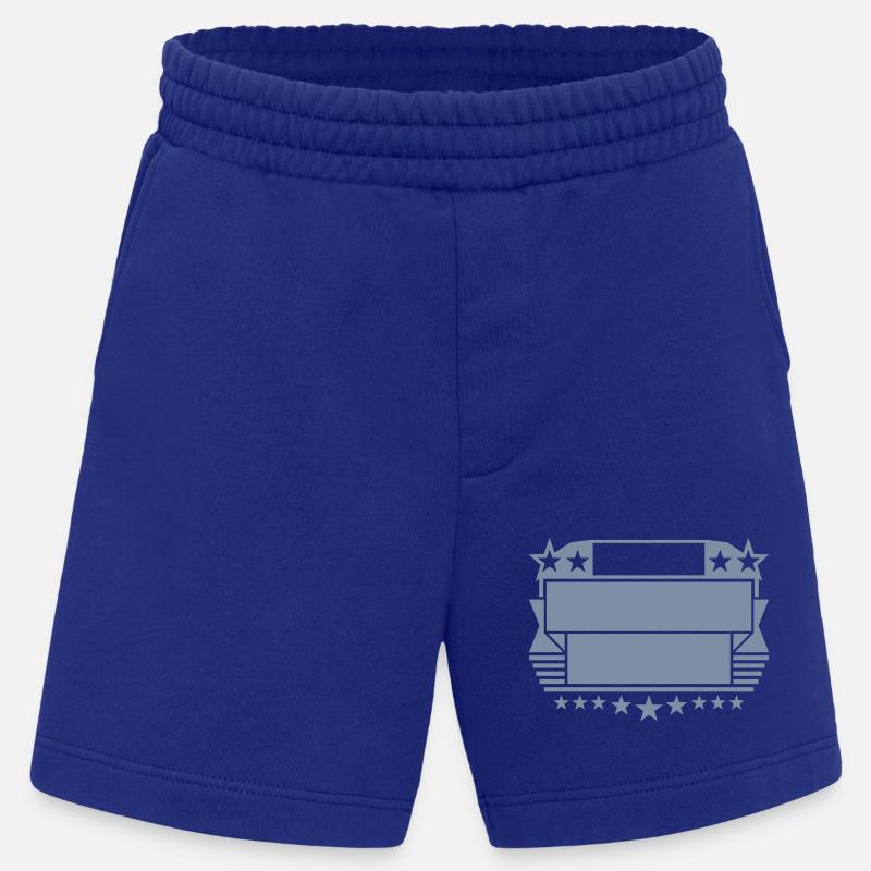 Frame Shield Insérer du texte - Short bio épais fabriqué en UE - Iconic Blue