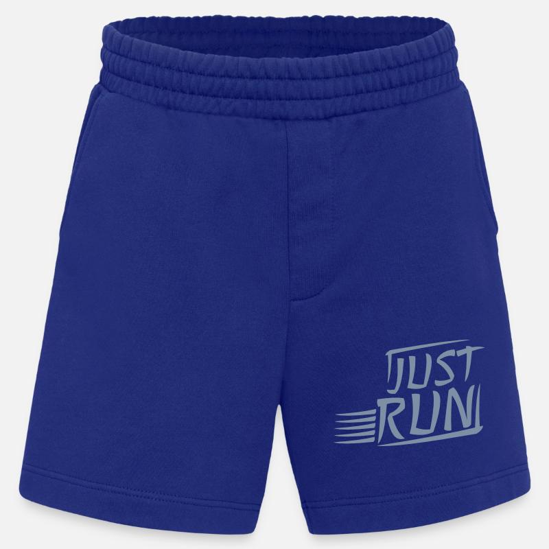 Devise Just Run Design - Short bio épais fabriqué en UE - Iconic Blue