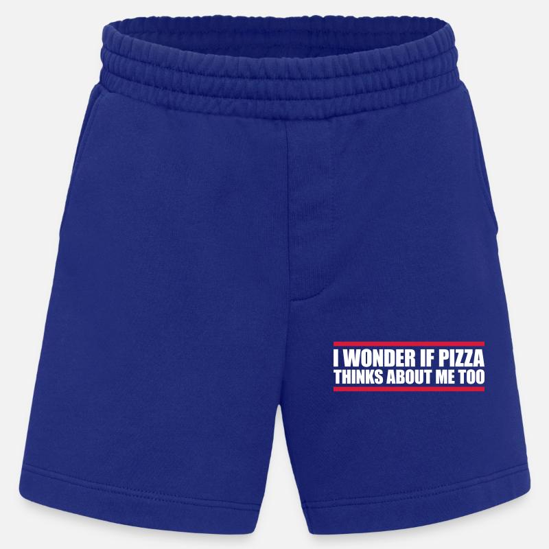 pizza thinks about me - Heavyweight Shorts - made by SPREAD  - Iconic Blue
