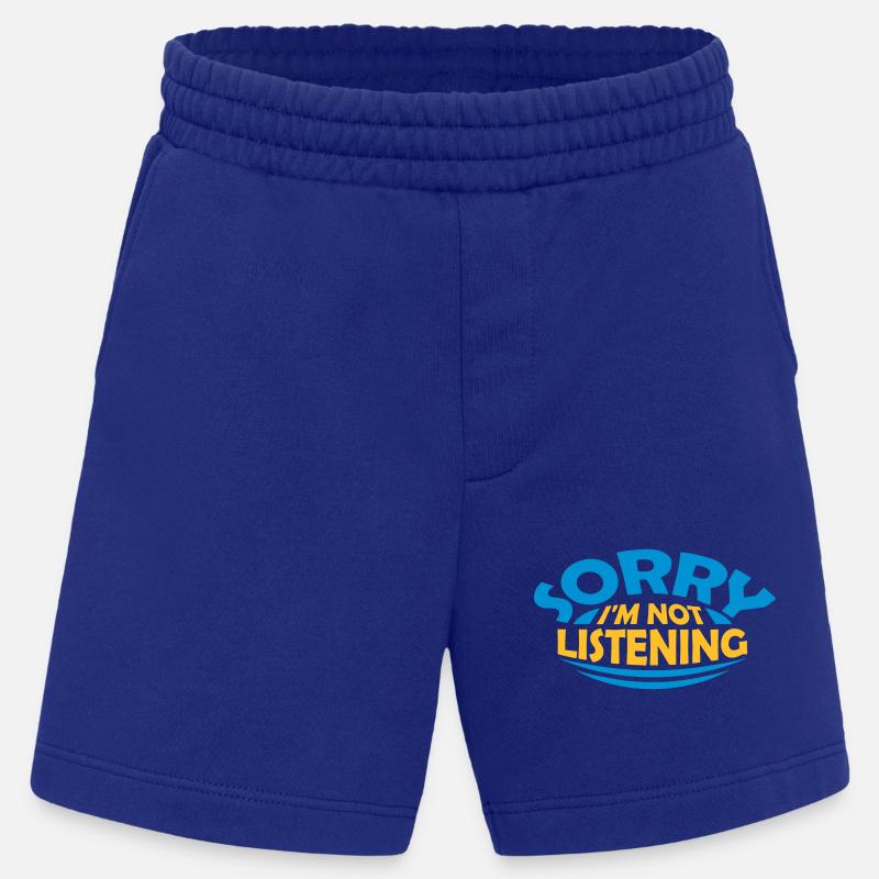 désolé de ne pas écouter - Short bio épais fabriqué en UE - Iconic Blue