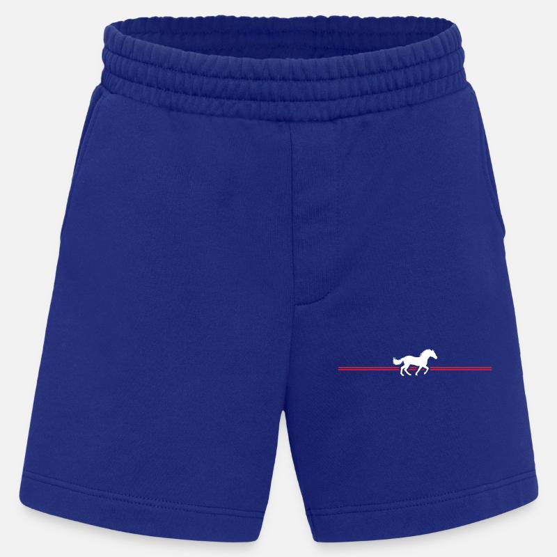 Cheval de course Stripe Line - Short bio épais fabriqué en UE - Iconic Blue