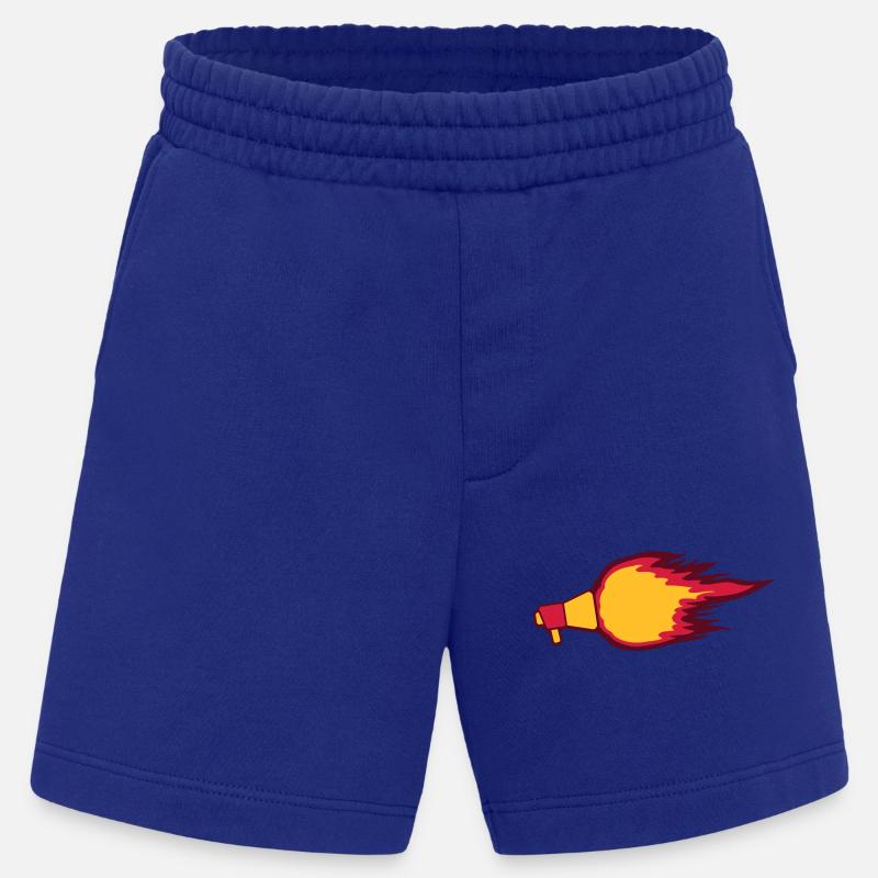 Symbole du mégaphone Fire Flame - Short bio épais fabriqué en UE - Iconic Blue