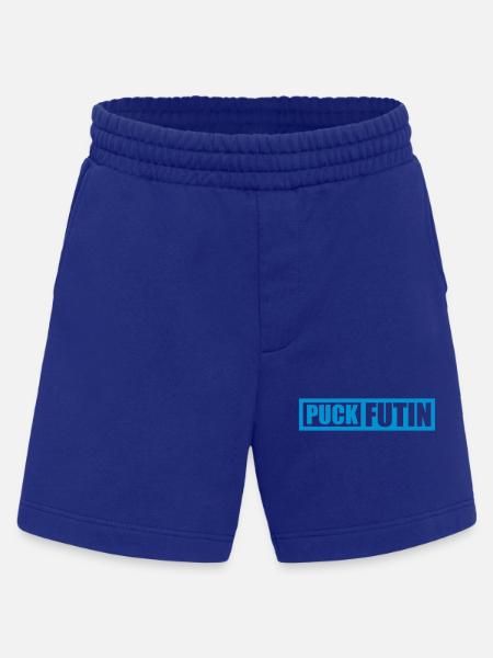 puck futin logo design - Heavyweight Shorts - made by SPREAD - Iconic Blue