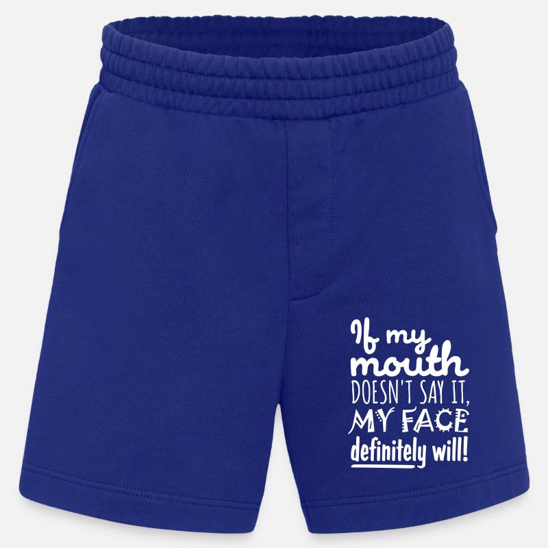 my face definitely will - Heavyweight Shorts - made by SPREAD - Iconic Blue