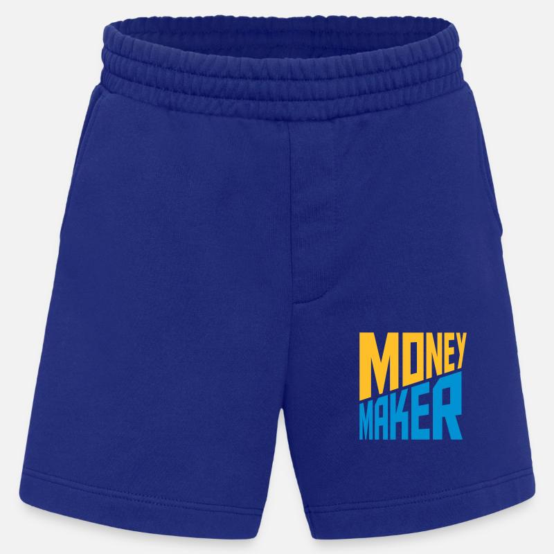Text Money Maker Erfolgreich - Heavyweight Shorts - made by SPREAD  - Iconic Blue